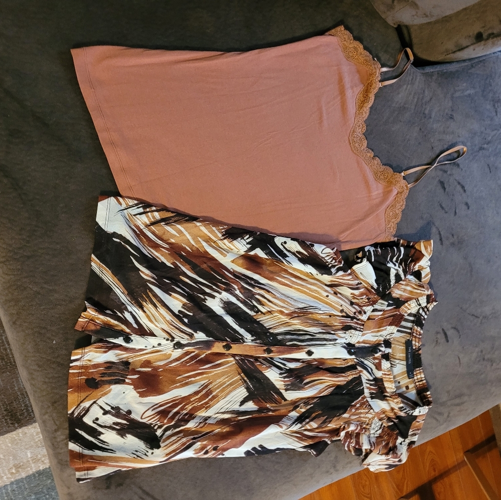 2-pc The Limited Dressy Shirt With A Old Navy Cami Tank  For Underneath